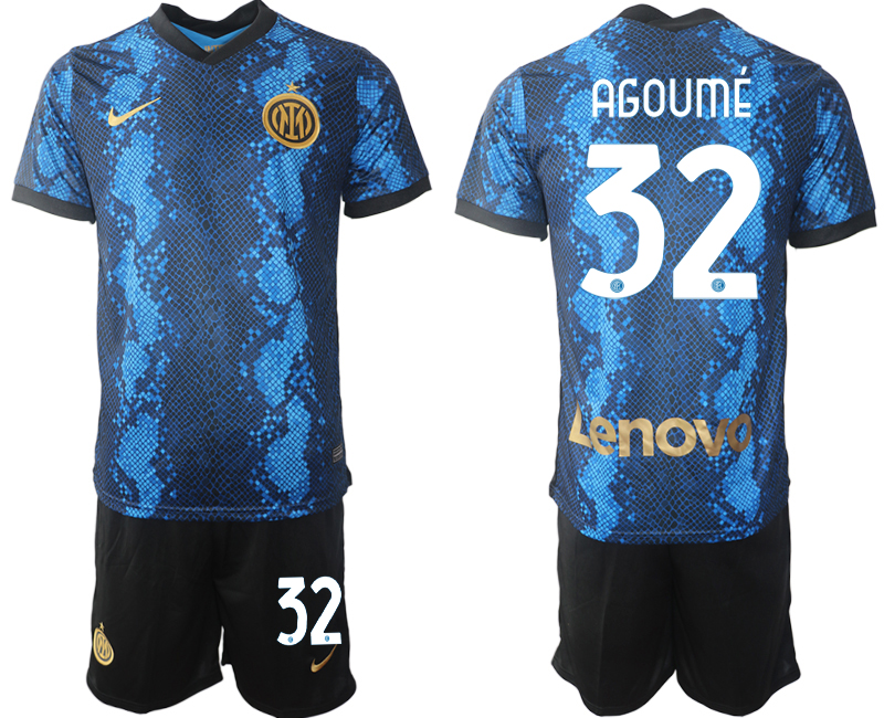 Men 2021-2022 Club Inter Milan home blue #32 Nike Soccer Jersey->inter milan jersey->Soccer Club Jersey